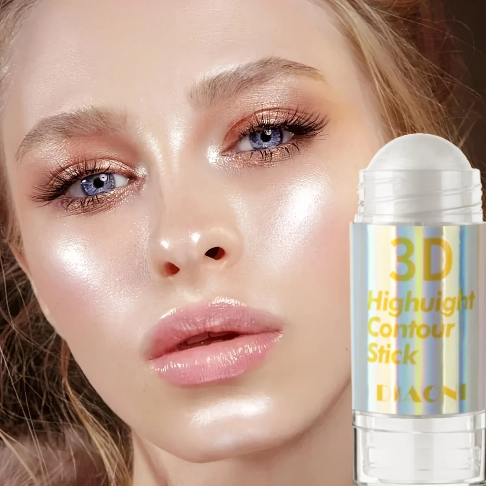 Shimmer Blush Stick Water Light Highlighter Make Up Face Body Glitter Qme