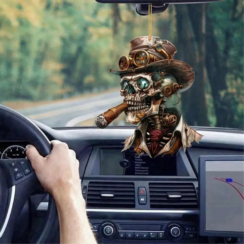 Acrylic Flat Personalized Creative Halloween Decoration Car Rearview Qme