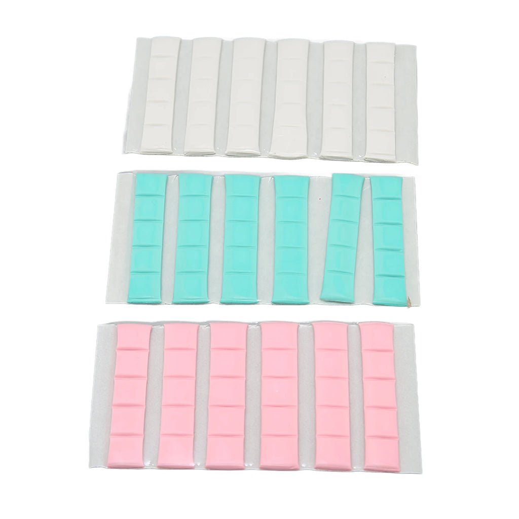Adhesive Nail Clay Manicure Clay Adhesive Reusable Removable Nail Art Stand Clay for False Nail Tips Display Practice 3 Colors Qme