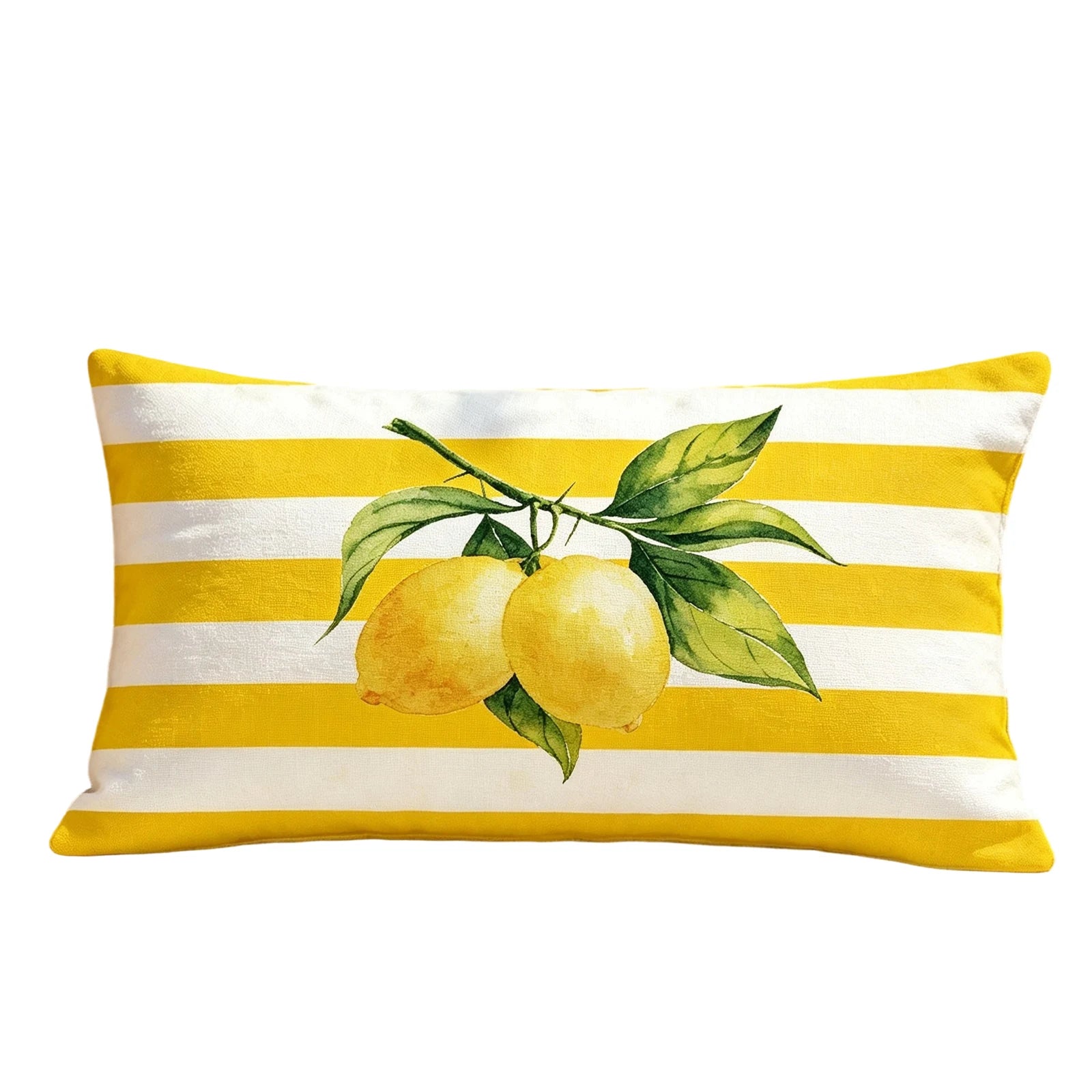 Sweet Lemon Single-Sided Printed Fabric Pillowcase for Couch Bed and Home Decoration Holiday Party Car Pillow Cover Qme A 60×60cm