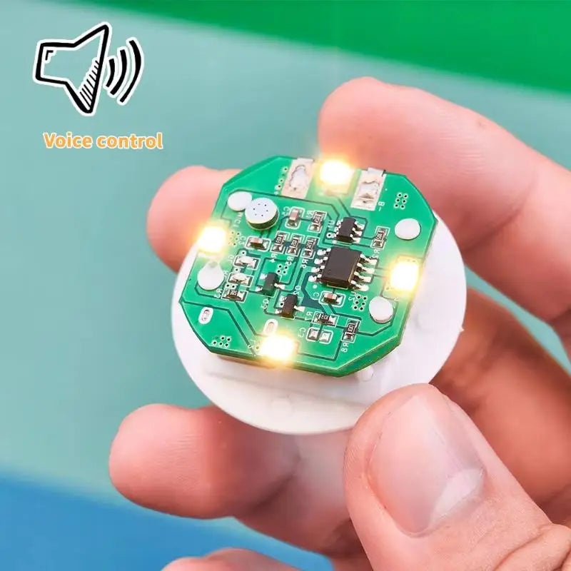 1Pc Tapping/Sound Control Lighting Toy 38mm Rechargeable LED Light Night Lamp DIY Dollhouse Accessories Wall Bedside Lamp. Qme A1