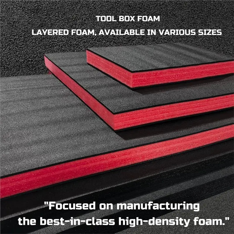 A02F-For Toolbox Hard Case Compatible Foam Inserts, 4-Pack 16X12x1 Inch, Tool Box Foam, Polyethylene Storage Sheets Qme