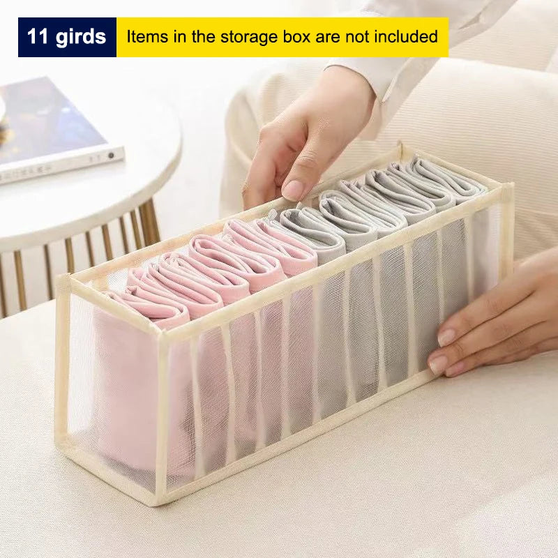 11 7 6 Girds Lingerie Drawer Storage Box Home Mesh Sock Organizer Qme B4