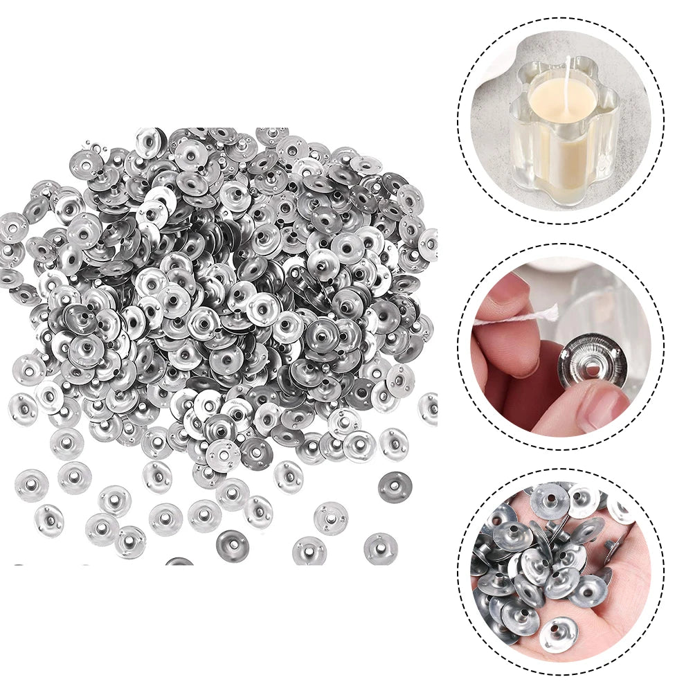 Metal Candle Wicks Sustainer Tabs Multi-purpose Base Handmade DIY Qme