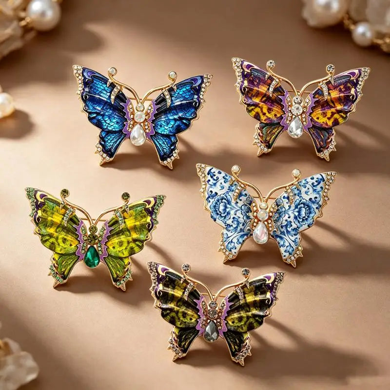 1Pcs Clothing Pin Baroque Luxury Butterfly Design Brooches For Men And Women Fashion Jewelry Accessories Qme