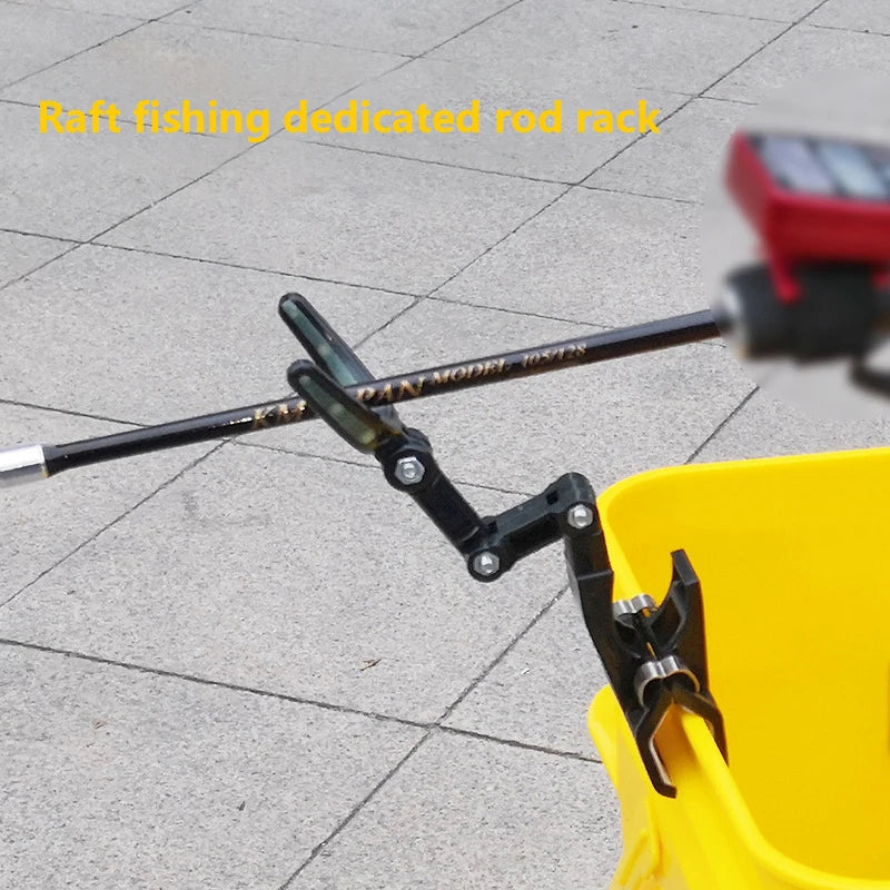 Fishing Rod Rest Head 360 Degree Rotations Bracket Bridge Raft Qme