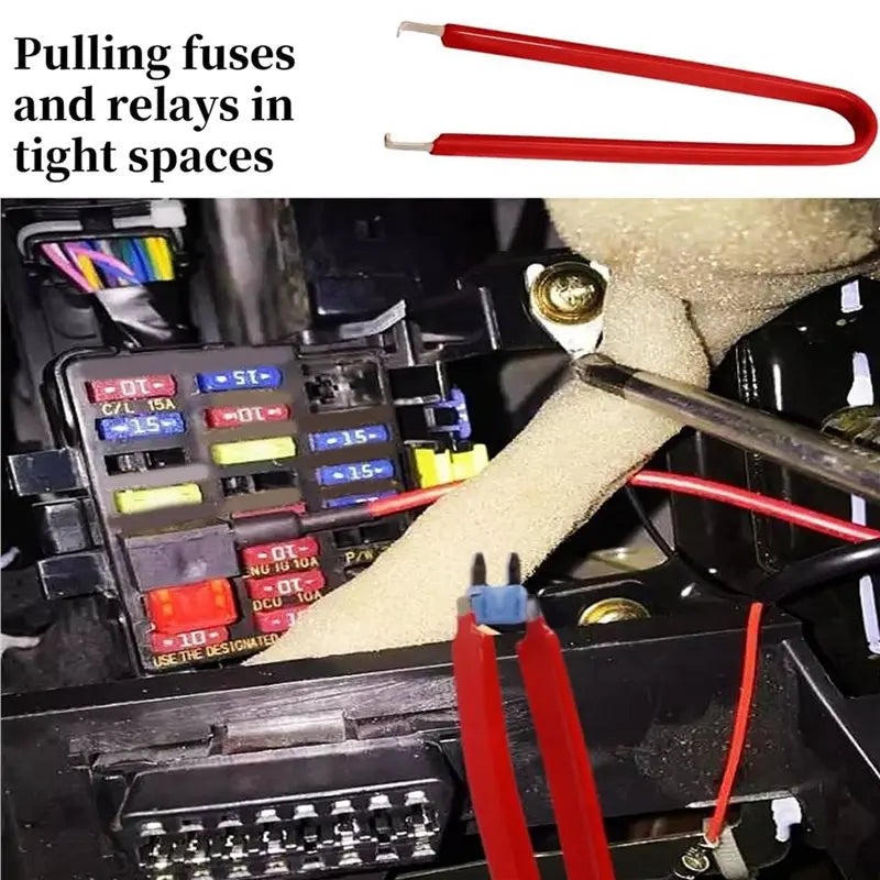 A02F-Relay Puller Pliers, Fuse Puller Pliers, 8-Pack Automotive Relay Fuse Puller Tool,FMM Fuses Puller Tool,Terminal Remover Qme