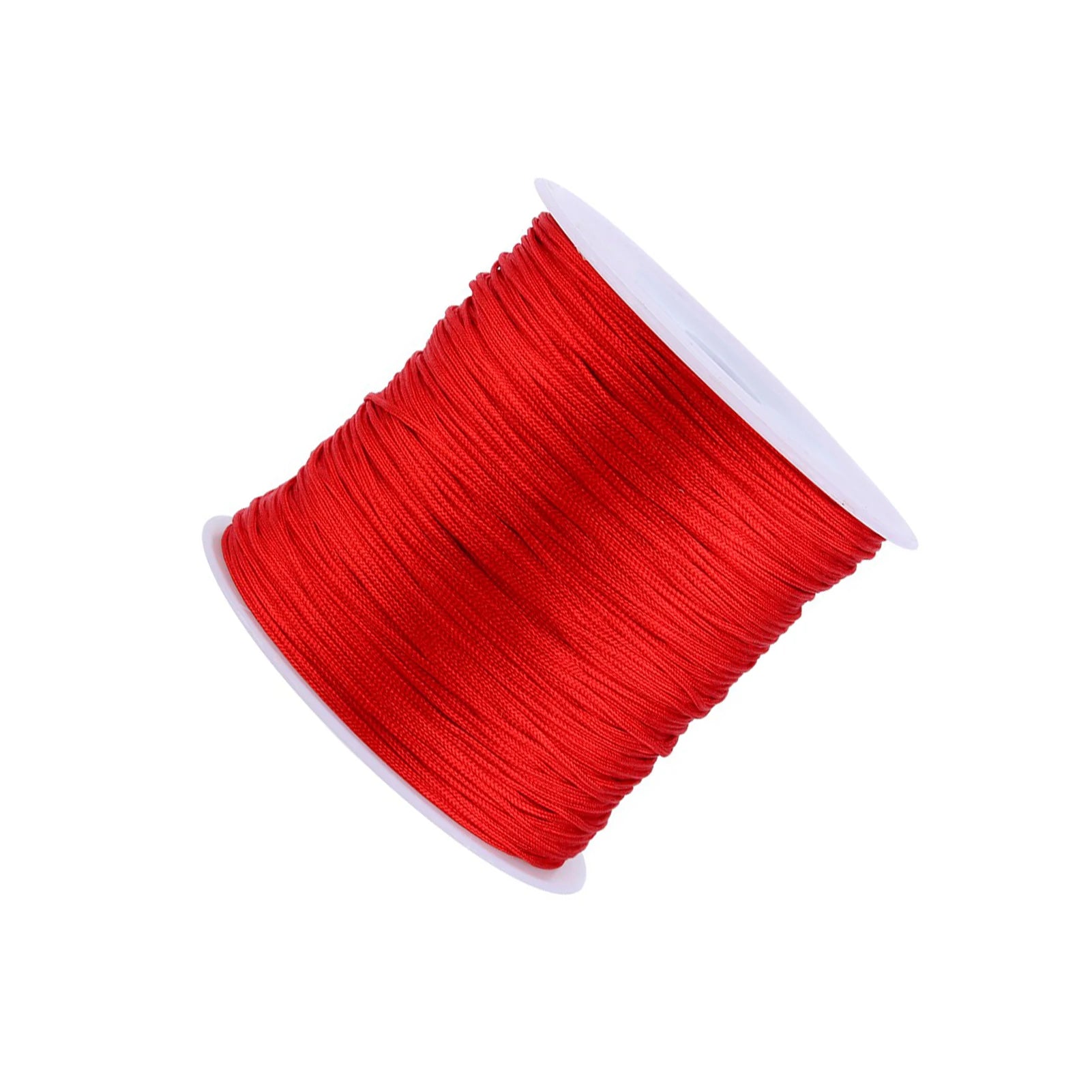 Nylon Chinese Knot Cord 100M X 0.8mm Nylon Chinese Knot Cord Rattail Macrame Shamballa Thread String Red Nylon Macrame Knot Cord Qme