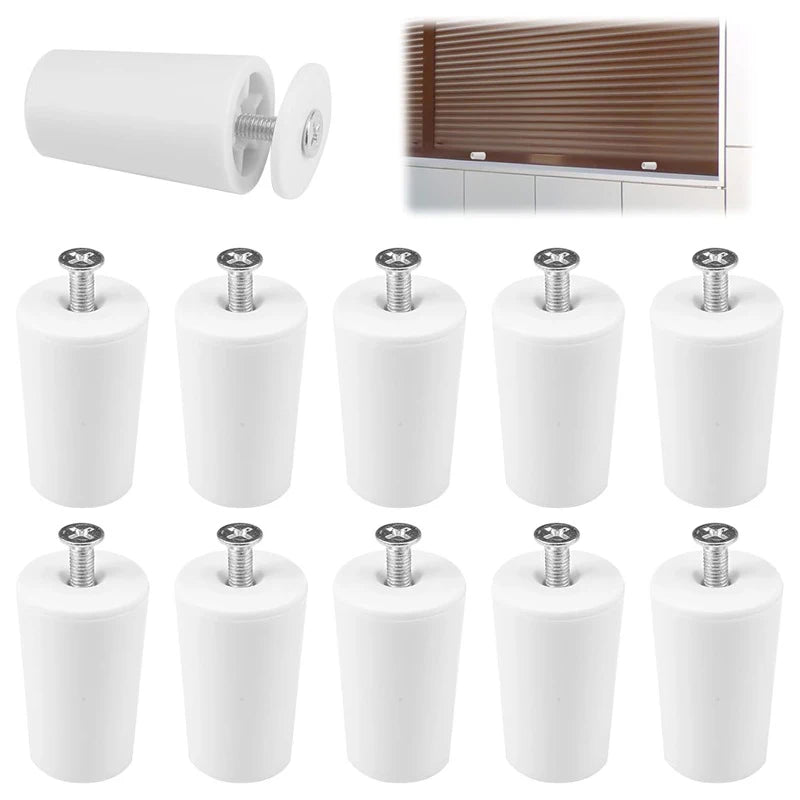 8Pcs White Plastic Blind Stoppers Smooth Compact Roller Shutter Repair Curtains Accessories Window Blind Stopper Parts. Qme