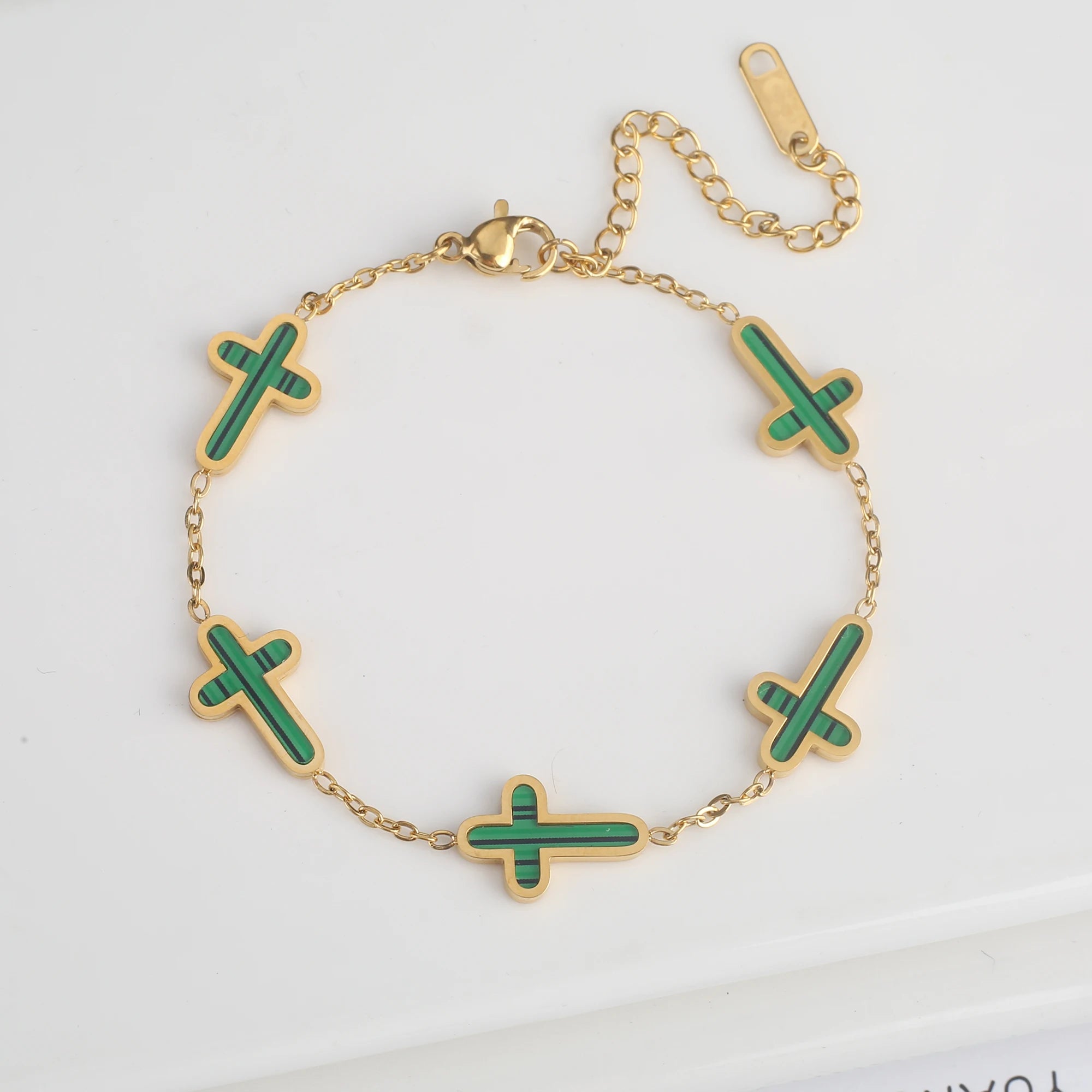 INS Hot Sale Charms Stainless Steel Shell Cross Necklace Jewelry Set Bracelet Earrings Luxury for Party Daily Wear Jewelry Gift Qme Bracelet 2