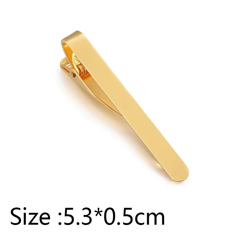 Tie Clip Men Metal Copper Simple Bar Clasp Practical Necktie Qme C2