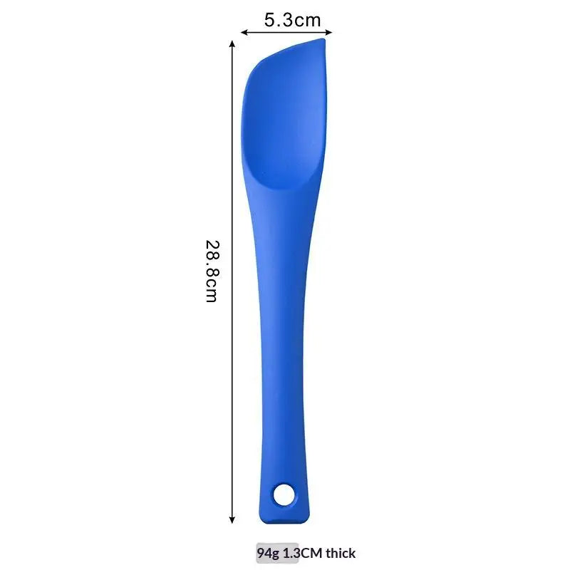 Kitchen Silicone Spatula Cooking Dough Scraper Cream Butter Smoother Qme Blue