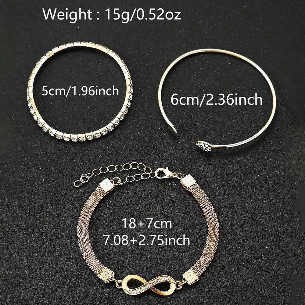 4 Pieces Fashionable Luxury Women's Watch Set with Rhinestone Roman Numbers Round Dial Watch Quartz Bracelet Perfect Gift Set Qme