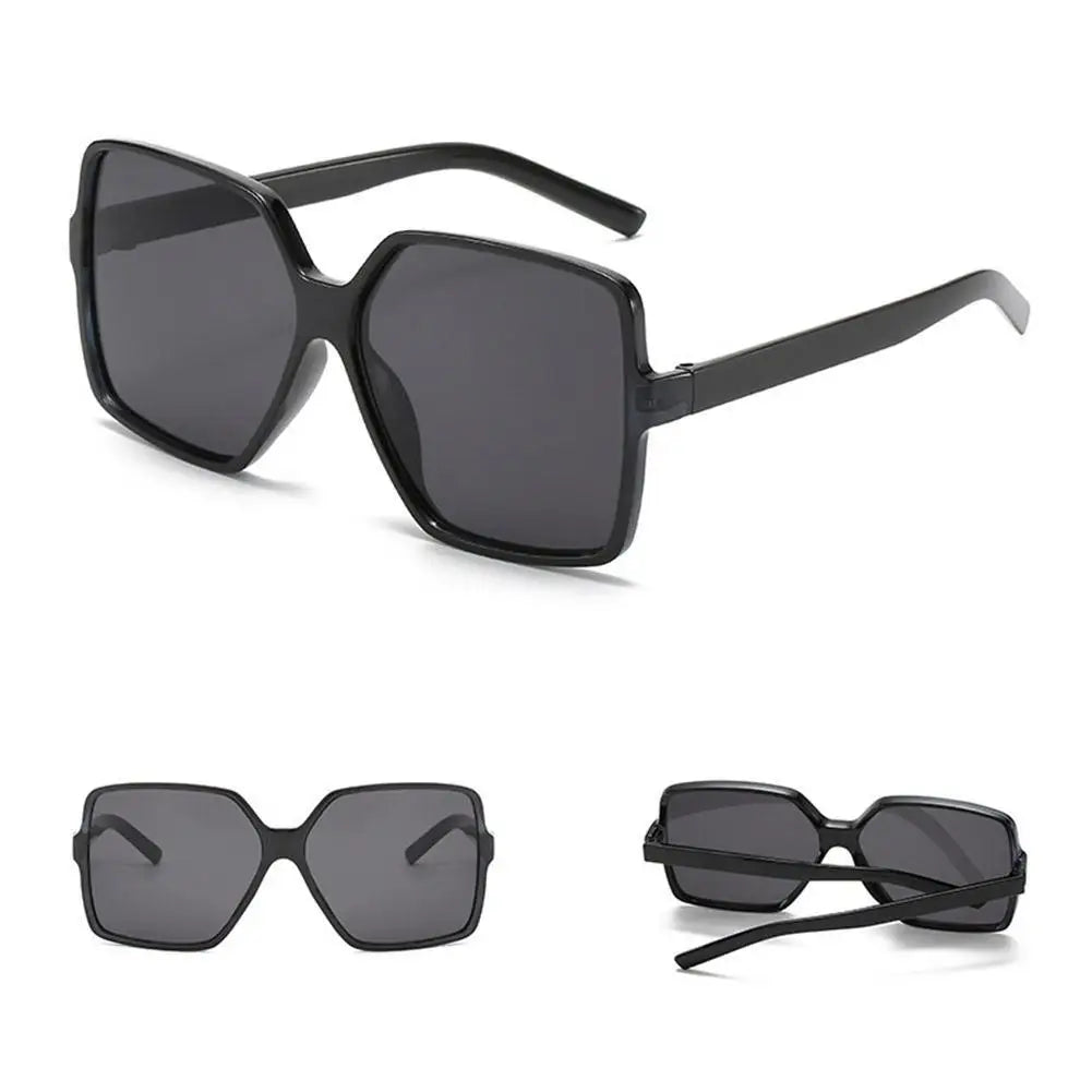New Vintage Sunglasses Women Men Square Big Frame Sun Glasses Female Brand Designer Retro Shades Fashion Sunglasses for Male Qme