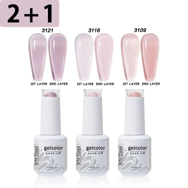 Arte Clavo Gel Nail Polish Art UV LED Manicure Long Lasting Soak Off Qme 3B-ZH49