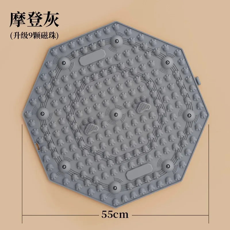 Traditional Chinese Medicine Round Acupressure Board Jogging Foot Qme GRAY