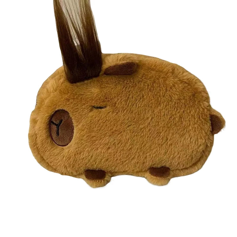 Kawaii Cartoon Creative Pencil Bag Student Capybara Plush Stationery Qme