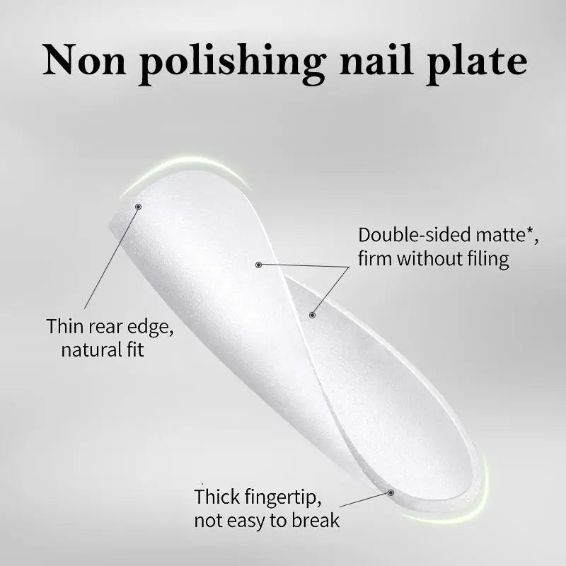 Nail Salon Matte False Tips Box Easy Wear Press Nails Home Manicure Qme