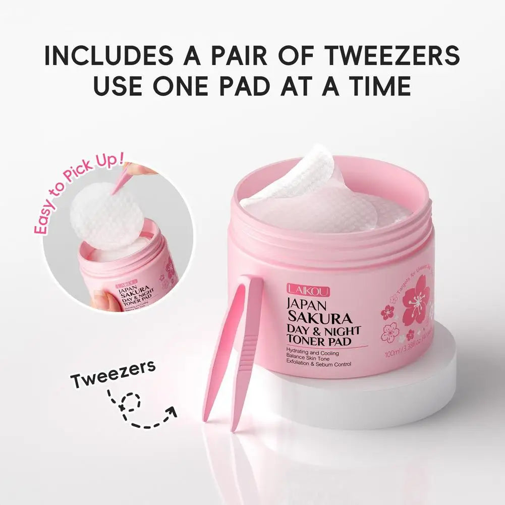 Sakura Toner Pads Soothing Hydrating Redness Relief Gentle Sensitive Qme