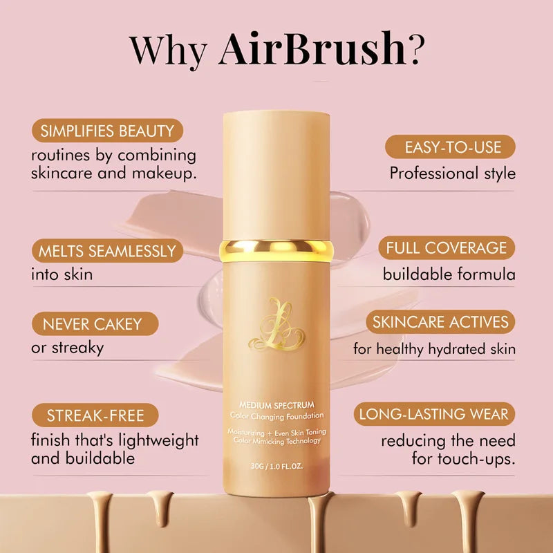 Four-in-one Color-changing Liquid Foundation SPF50+ Longwearing No Qme