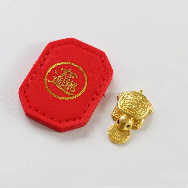 Fengshui Lucky Turtle Wallet Charm Money-biting Turtle Ornaments Decor For Longevity Protection & Financial Stability Qme A2