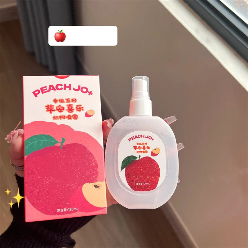Fruit Pear Peach Grape Fragrance Clothing Deodorizer Spray Lasting Light Fragrance Deodorants Perfume Air Freshener Liquid 120ml Qme apple