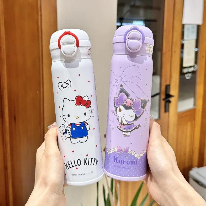 Clownee Cartoon Insulated Water Bottle Designed for Students 316 Stainless Steel Double-Walled Water Bottle Qme