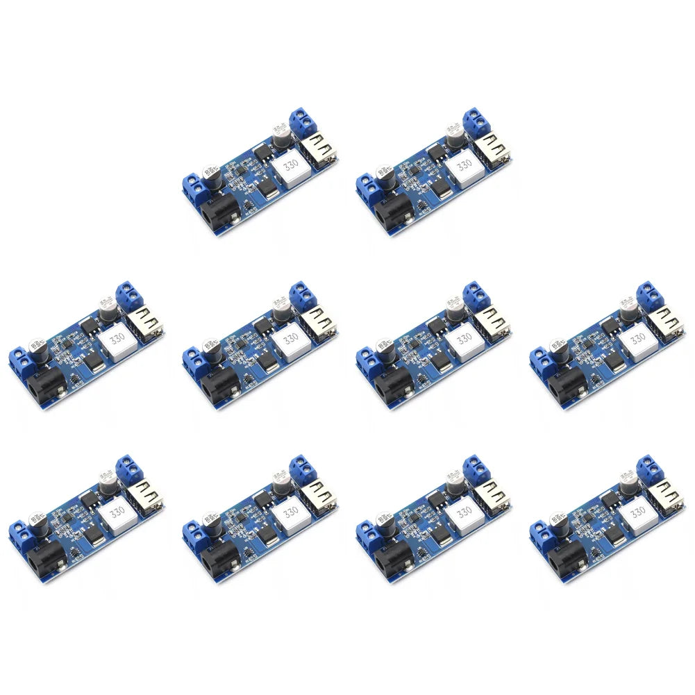 DC-DC 24V/12V To 5V 5A Step Down Power Supply Buck Converter Adjustable Step-down Power Supply Module USB Voltage Regulator Qme 10PCS