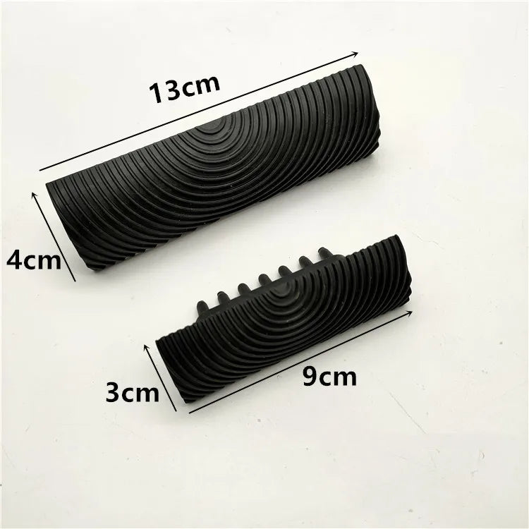New DIY Wall Painting Machine Rubber Texture Paint Roller Furniture Imitation Wood Art Wall Painting Tools Home Decoration Qme black
