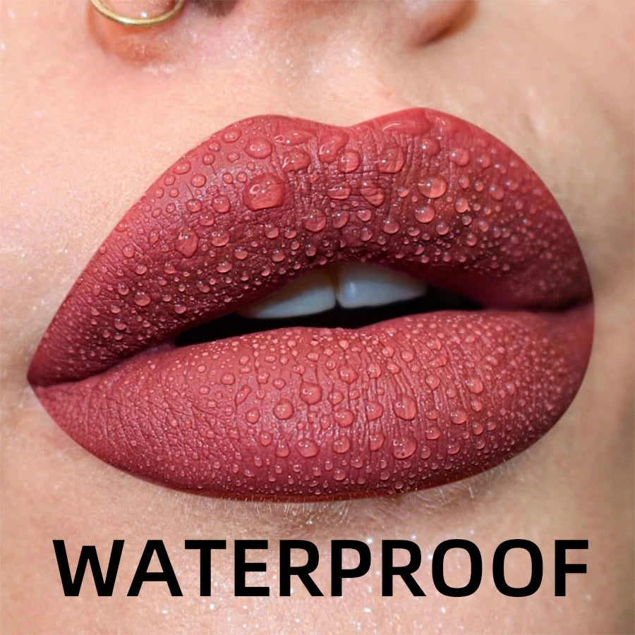19 Colors Matte Velvet Lip Gloss Waterproof Liquid Lipstick Nude Qme 03