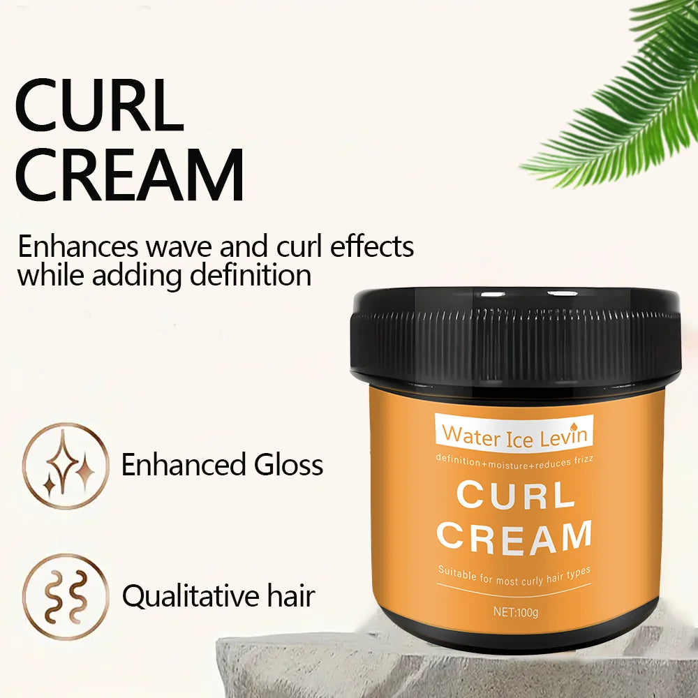 100g Curl Cream Hair Mask 1 minute quick repair damaged curly hair soft and smooth shiny straight deep moisturizing hair care Qme