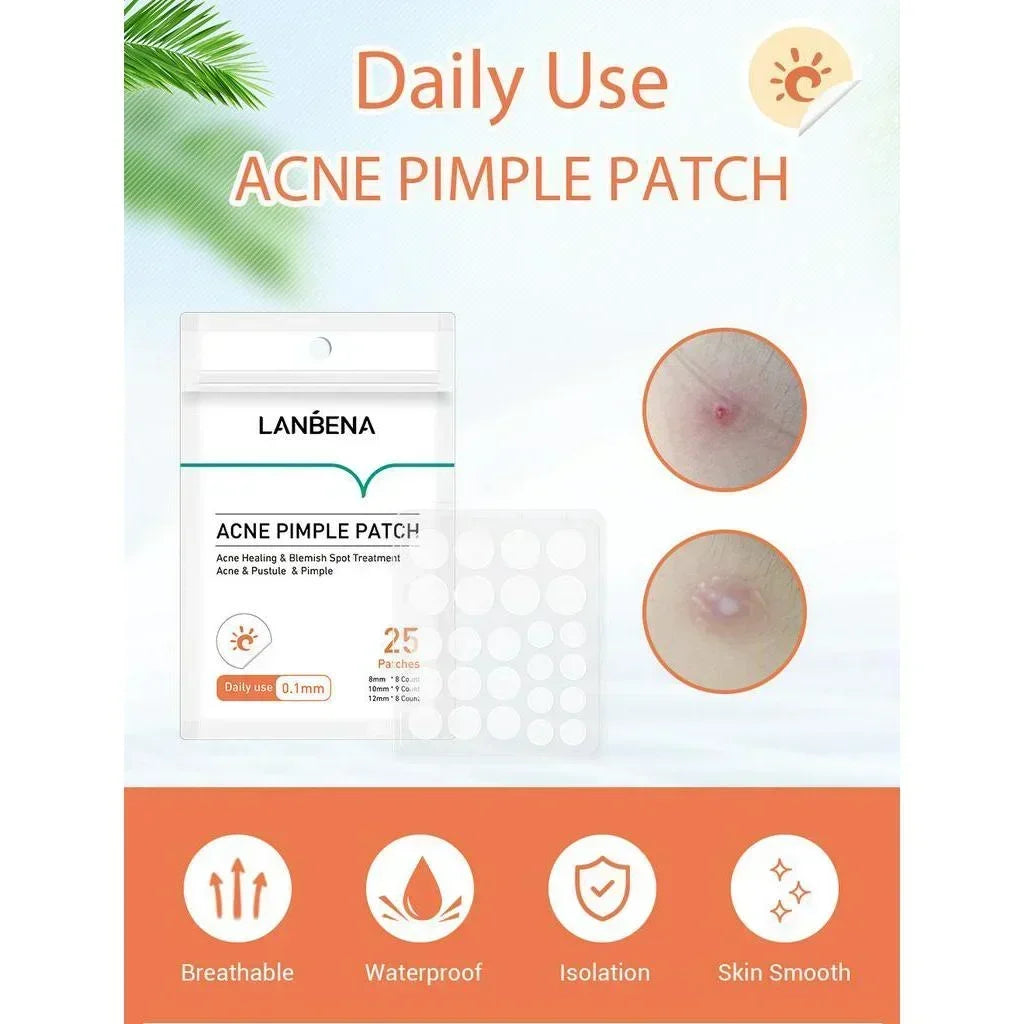 LANBENA Acne Pimple Patch 25pcs Daily Use Invisible Acne Stickers Blemish Treatment Acne Concealer Makeup Qme