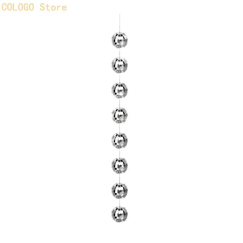 Metallic Disco Ball String Hanging Ornaments Reflective Ceiling D0LD Qme B CN