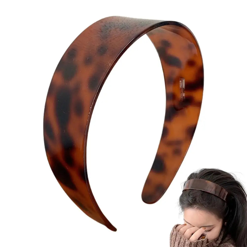 Vintage French Headband Tortoiseshell Women Women's Hair Band No Slip Qme Brown