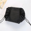 Women Drawstring Cosmetic Bag Travel Storage Makeup Bag Organizer Female Make Up Pouch Portable Waterproof Toiletry Bea Qme black