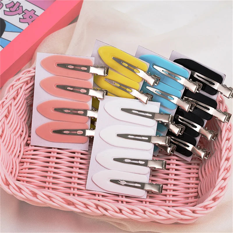 Traceless Hair Clip Cream Glue Side Girl Korean Simple Duckbill Fairy Qme