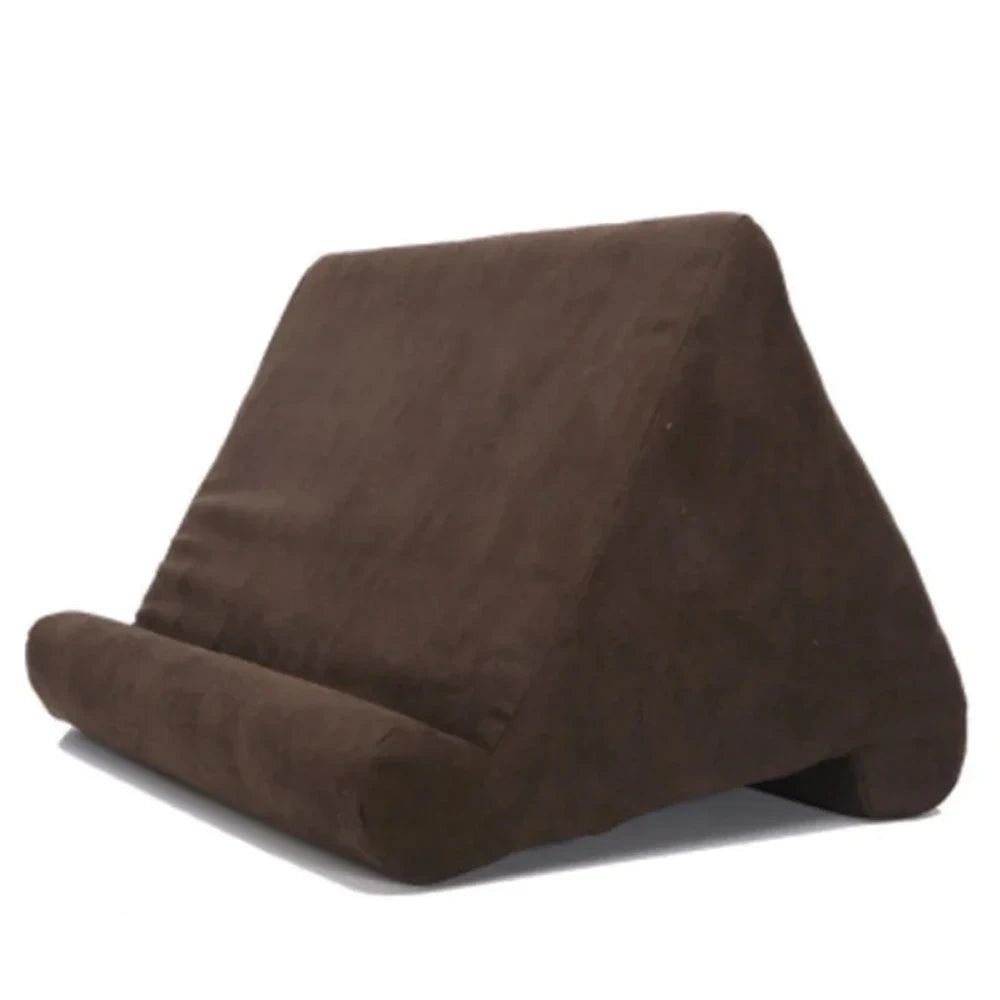 Sponge Pillow Tablet Stand Holder Pillow Pad Ultra Multi-Angle Soft Tablet Stand for Samsung Xiaomi Tablet Holder Reading Stand Qme Brown