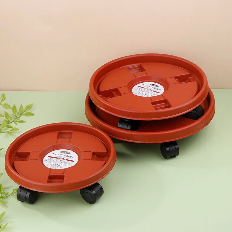 Base Rack Movable Rolling Potted Plant Stand Rollers Universal Flower Qme