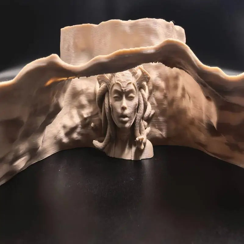 Aquarium Cave Decor Gorgon Snake Hair Themed Hiding House Breeding Qme