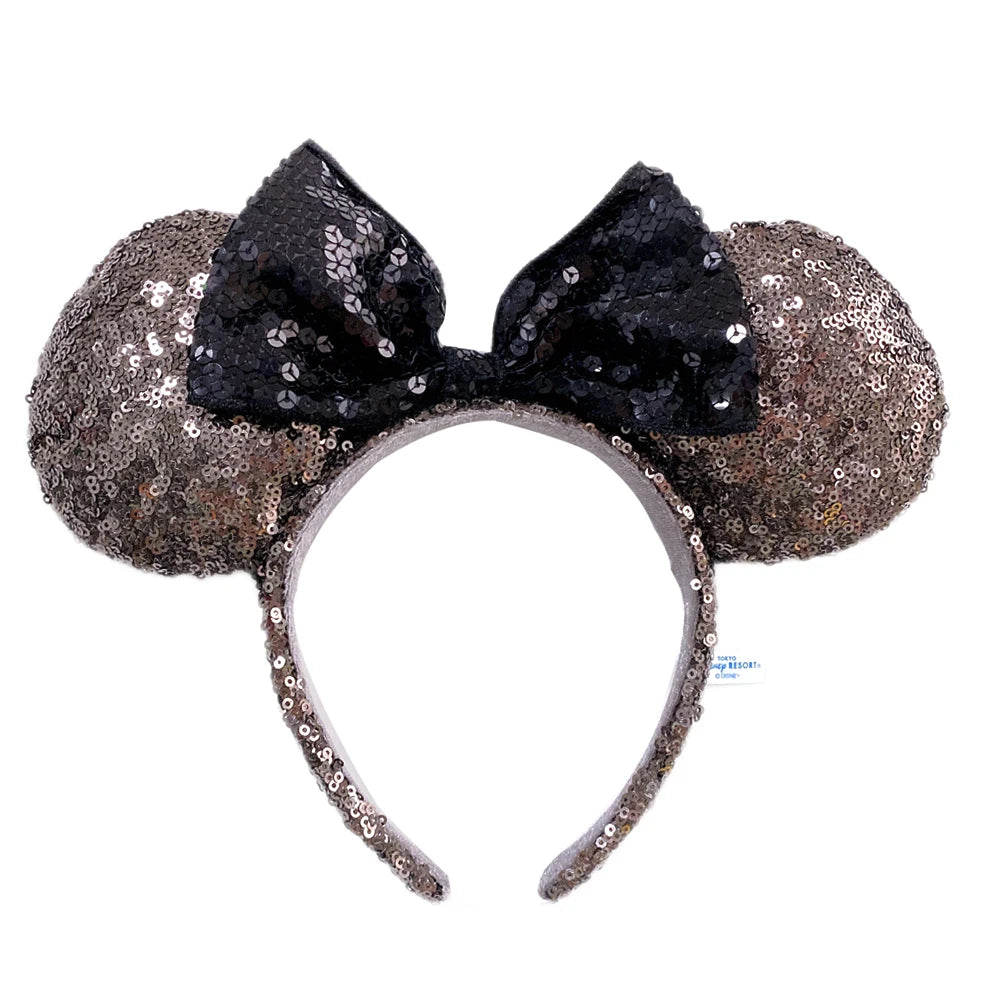 Mickey Mouse Ears Headbands Shiny Bow Glitter Princess Party Decoration Cosplay Hair Accessories Hairband for girl Women Adult Qme Headband 3