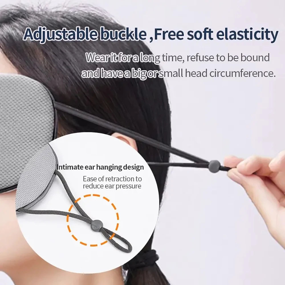 Eye Mask Warm & Cool Dual Use Adjustable Light Blocking Breathable Ice Silk Sleeping Travel Eye Cover Night Aid Sleep Eyepatch Qme