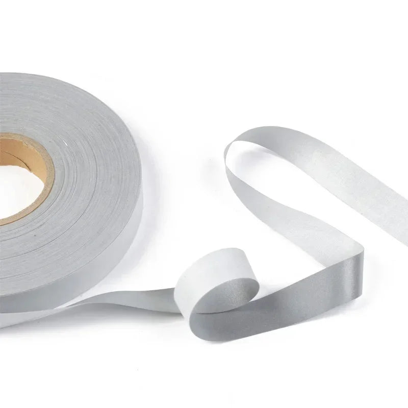 5cm wide DIY Sewing Reflection Strap Warning Safety Use For Garment Vest Bag, Silver Reflective Fabric Qme