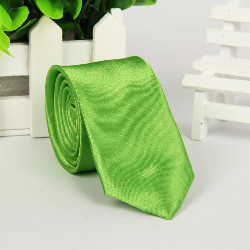 Men Tie Silk Polyester Necktie Classic Formal Solid Plain Pink Black Qme st-8