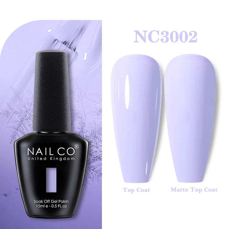 NAILCO Rubber Base Gel Polish Milky Pink Jelly White Beige 6Colors