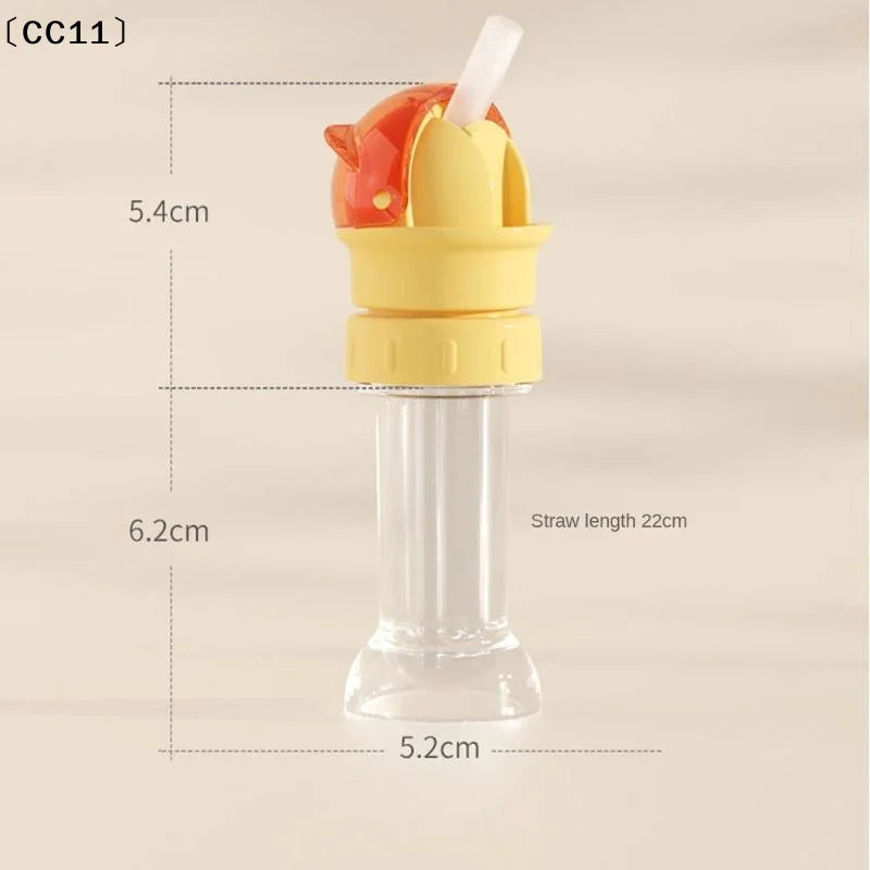 Straw Lid Beverage Water Bottle Cap Spill-proof Storage Box Dustproof Qme
