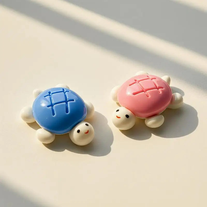 10pcs Solid-colored Small Turtle Cartoon Glossy Handmade DIY Resin Accessory Small Ornament Qme