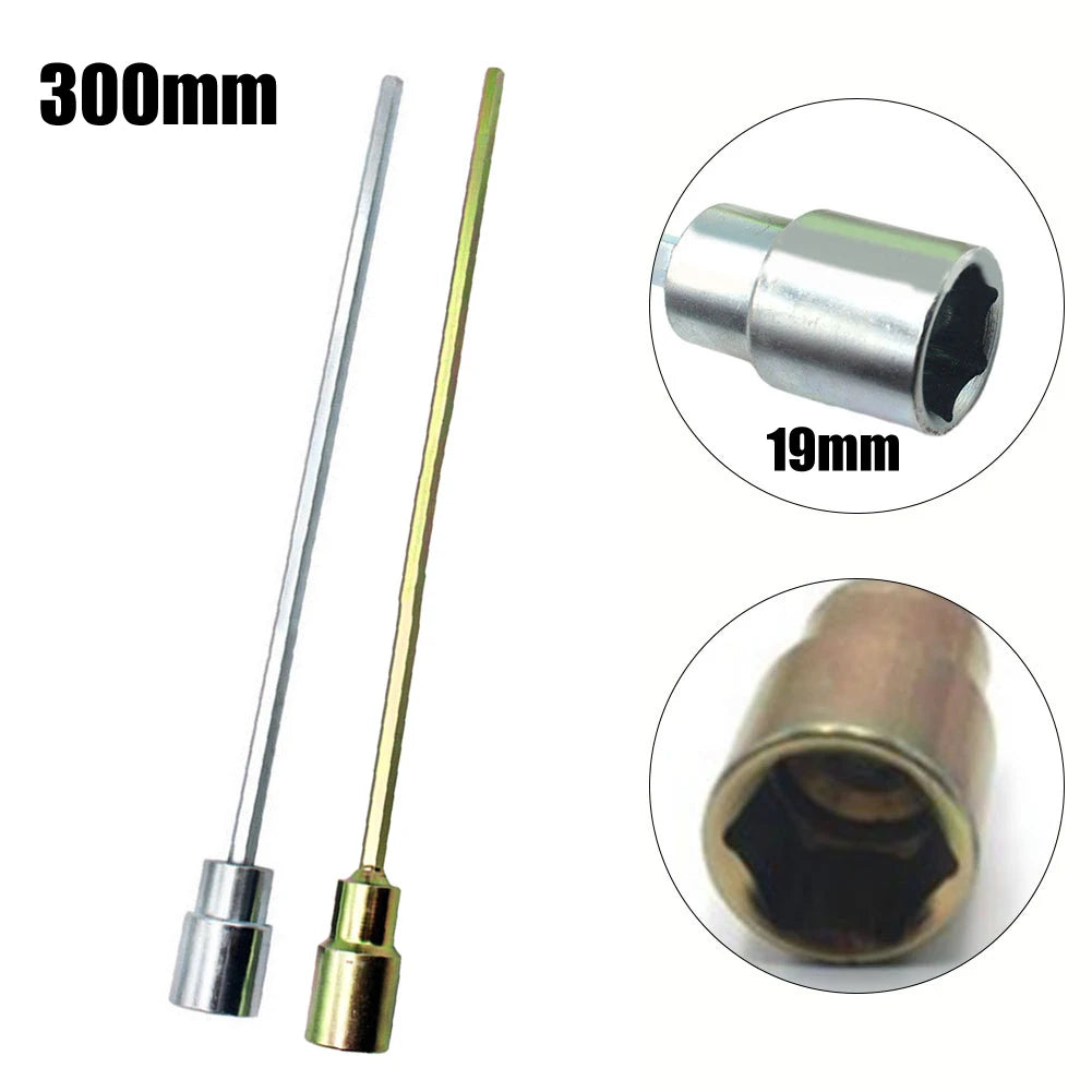 1 Pc 300mm Extension Socket Wrench 19mm Hexagon Socket Corner Steady Caravan Leg Winder Drill Socket For Electric Drill Qme