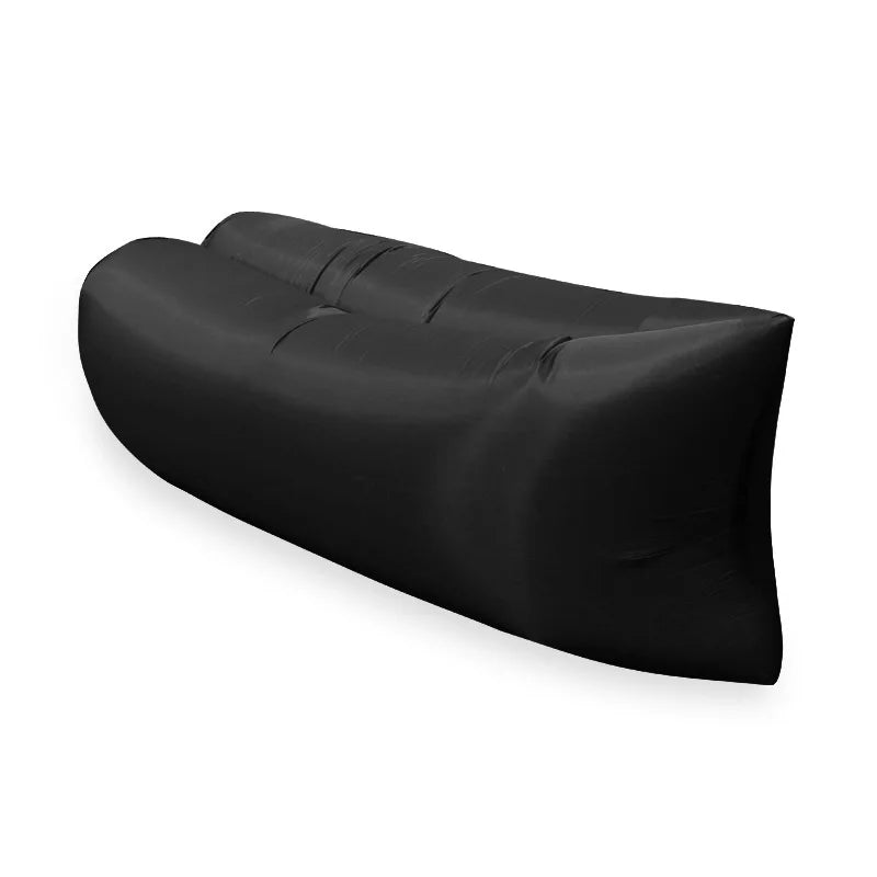 Lazy Inflatable Sofa Portable Beach Camping Air Sofa Air Cushion Outdoor Party Music Festival Adult Inflatable Sleeping Bag Qme black