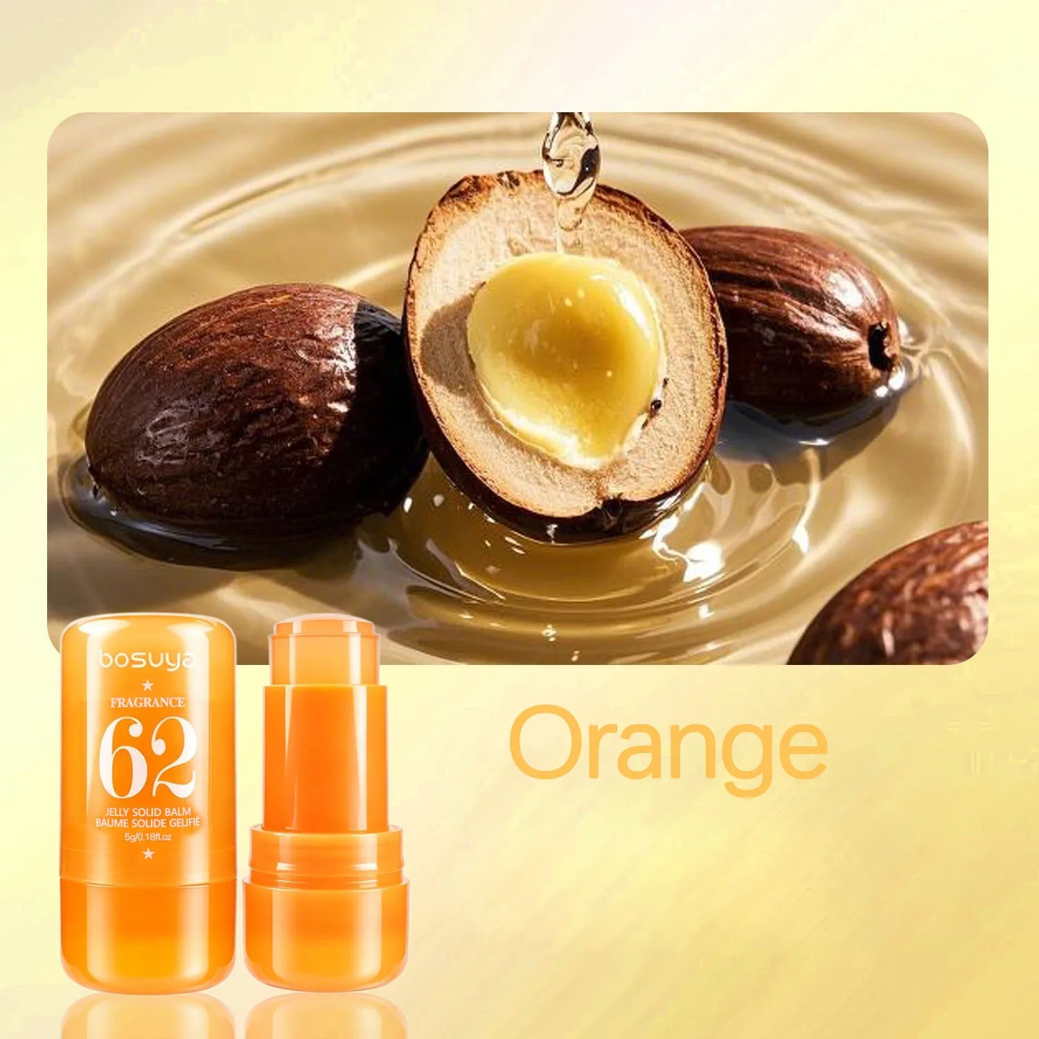 Jelly Fragrance Cream Long-lasting Elegant Light Emits Charming Aroma Qme Orange
