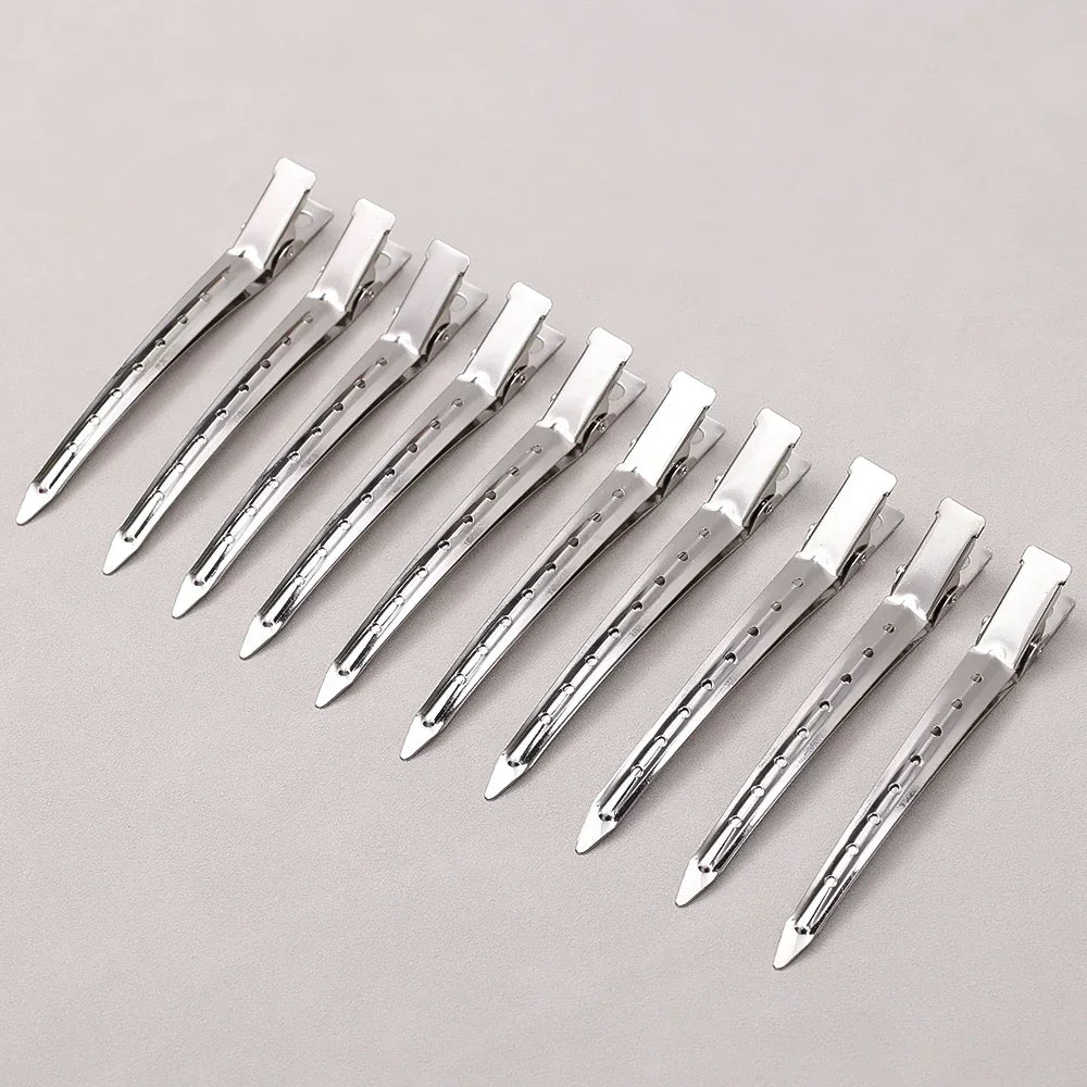 Woman Hair Care Clips Metal Steel Hairdressing Sectioning Clip Clamps Barber Hair Cut Use Styling Tools Hair Root Fluffy Hairpin Qme